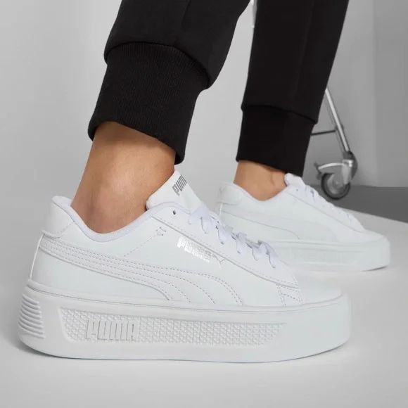Puma Women’s Platform Sneakers White - Picture 1 of 4